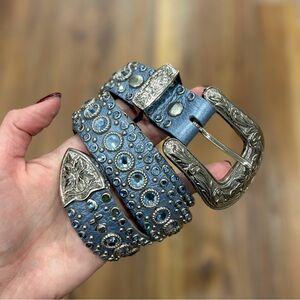 Vintage 90s Kippys Western Bedazzled Crystal Rhinestone Belt